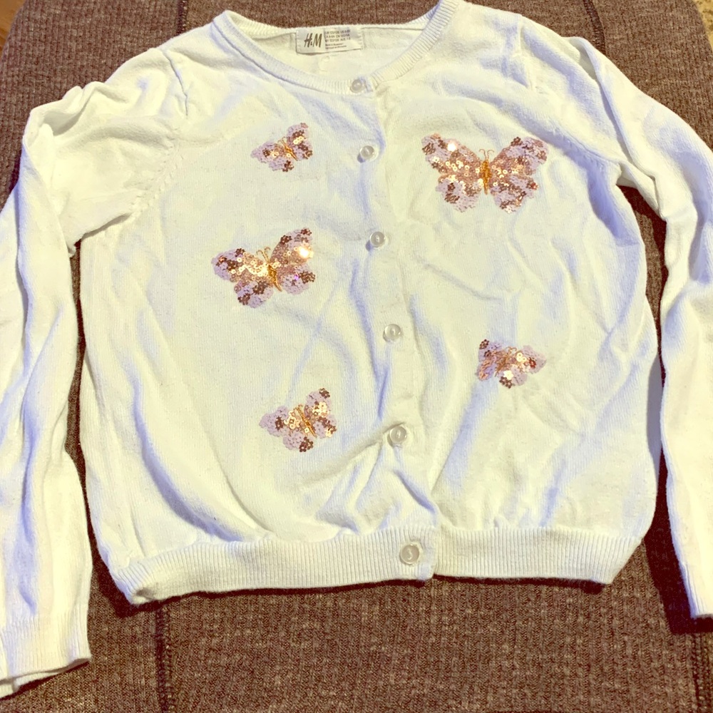Beautiful h&m kids sequins butterfly sweater